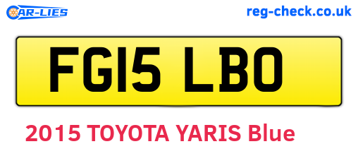 FG15LBO are the vehicle registration plates.