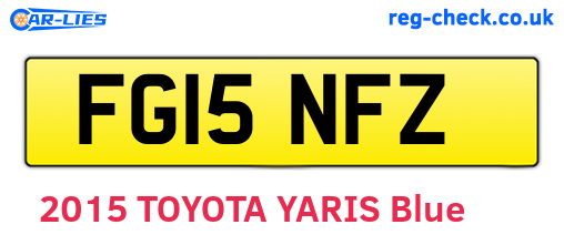 FG15NFZ are the vehicle registration plates.