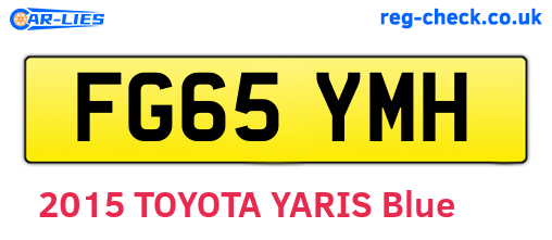 FG65YMH are the vehicle registration plates.