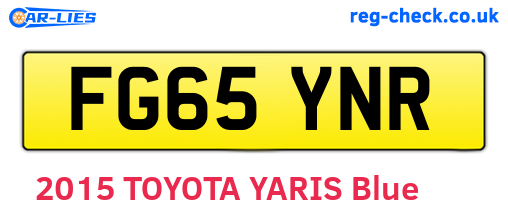 FG65YNR are the vehicle registration plates.