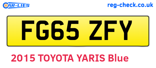 FG65ZFY are the vehicle registration plates.