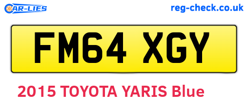 FM64XGY are the vehicle registration plates.