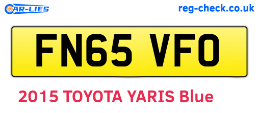 FN65VFO are the vehicle registration plates.