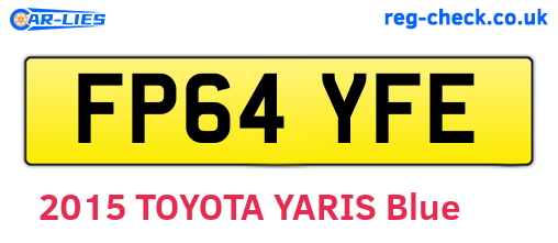 FP64YFE are the vehicle registration plates.