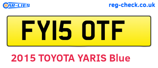 FY15OTF are the vehicle registration plates.