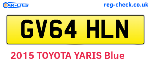 GV64HLN are the vehicle registration plates.