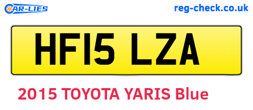 HF15LZA are the vehicle registration plates.