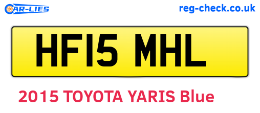 HF15MHL are the vehicle registration plates.