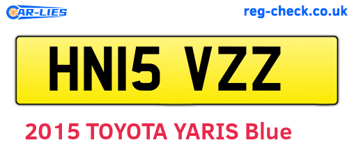 HN15VZZ are the vehicle registration plates.