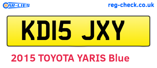 KD15JXY are the vehicle registration plates.
