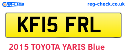 KF15FRL are the vehicle registration plates.