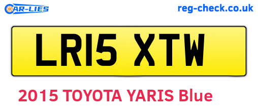 LR15XTW are the vehicle registration plates.