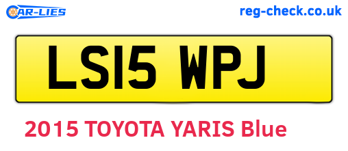 LS15WPJ are the vehicle registration plates.