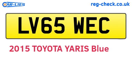 LV65WEC are the vehicle registration plates.