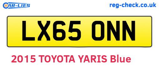 LX65ONN are the vehicle registration plates.