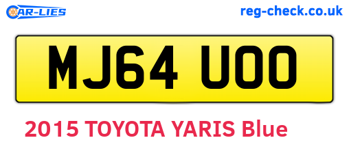MJ64UOO are the vehicle registration plates.