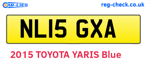NL15GXA are the vehicle registration plates.