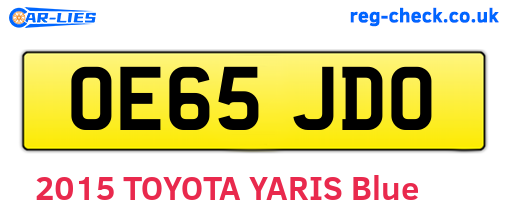 OE65JDO are the vehicle registration plates.