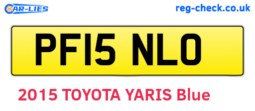 PF15NLO are the vehicle registration plates.