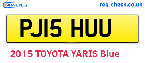 PJ15HUU are the vehicle registration plates.