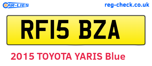 RF15BZA are the vehicle registration plates.