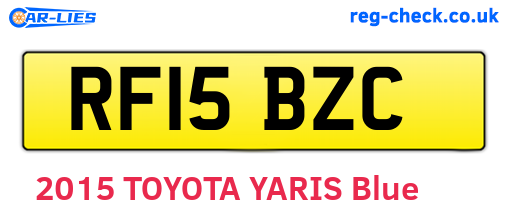 RF15BZC are the vehicle registration plates.