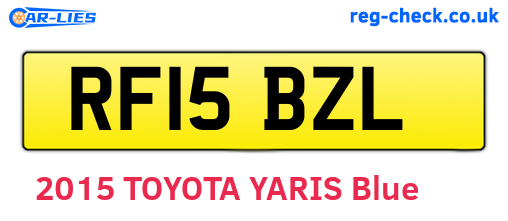 RF15BZL are the vehicle registration plates.