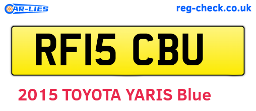 RF15CBU are the vehicle registration plates.