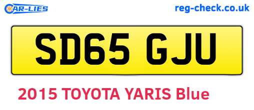 SD65GJU are the vehicle registration plates.