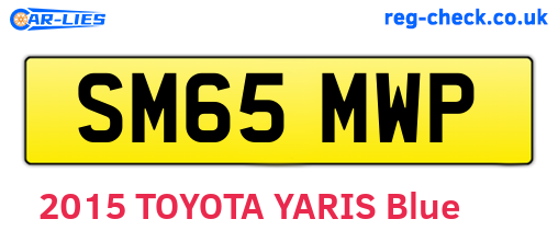 SM65MWP are the vehicle registration plates.