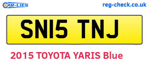 SN15TNJ are the vehicle registration plates.
