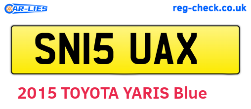 SN15UAX are the vehicle registration plates.