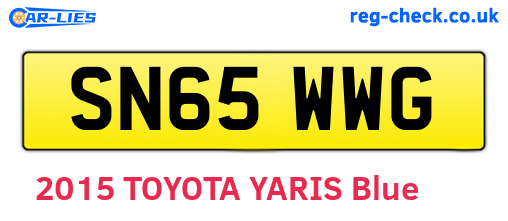 SN65WWG are the vehicle registration plates.