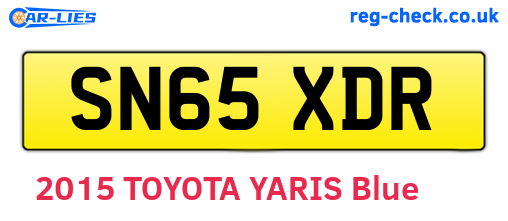 SN65XDR are the vehicle registration plates.