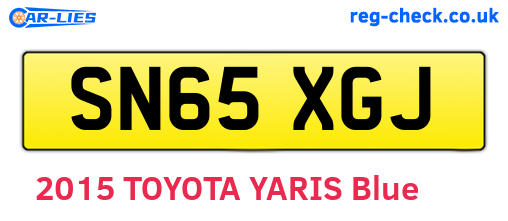 SN65XGJ are the vehicle registration plates.