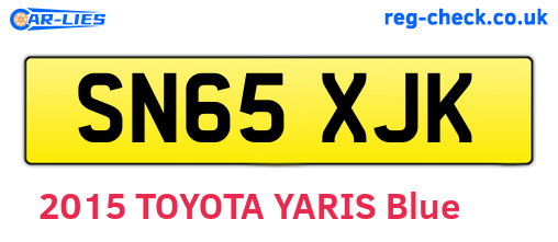 SN65XJK are the vehicle registration plates.