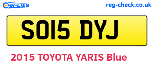 SO15DYJ are the vehicle registration plates.