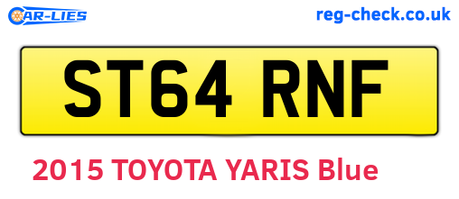 ST64RNF are the vehicle registration plates.