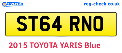 ST64RNO are the vehicle registration plates.