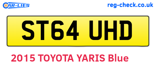 ST64UHD are the vehicle registration plates.