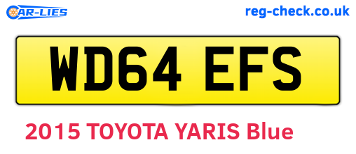WD64EFS are the vehicle registration plates.