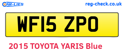 WF15ZPO are the vehicle registration plates.