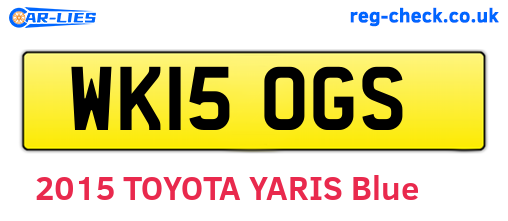 WK15OGS are the vehicle registration plates.