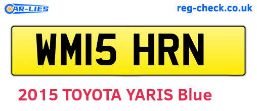WM15HRN are the vehicle registration plates.