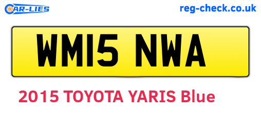 WM15NWA are the vehicle registration plates.