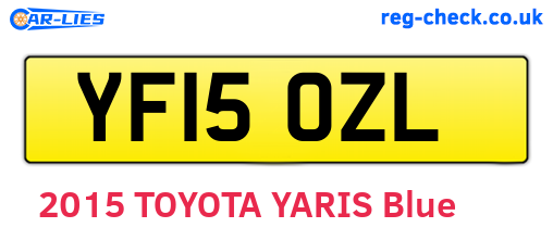 YF15OZL are the vehicle registration plates.