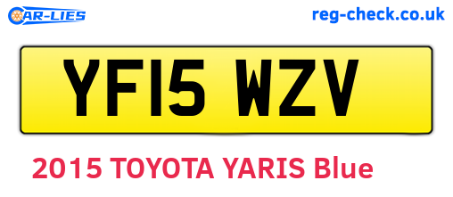 YF15WZV are the vehicle registration plates.