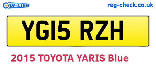 YG15RZH are the vehicle registration plates.