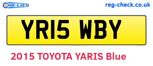 YR15WBY are the vehicle registration plates.