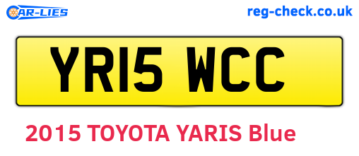 YR15WCC are the vehicle registration plates.